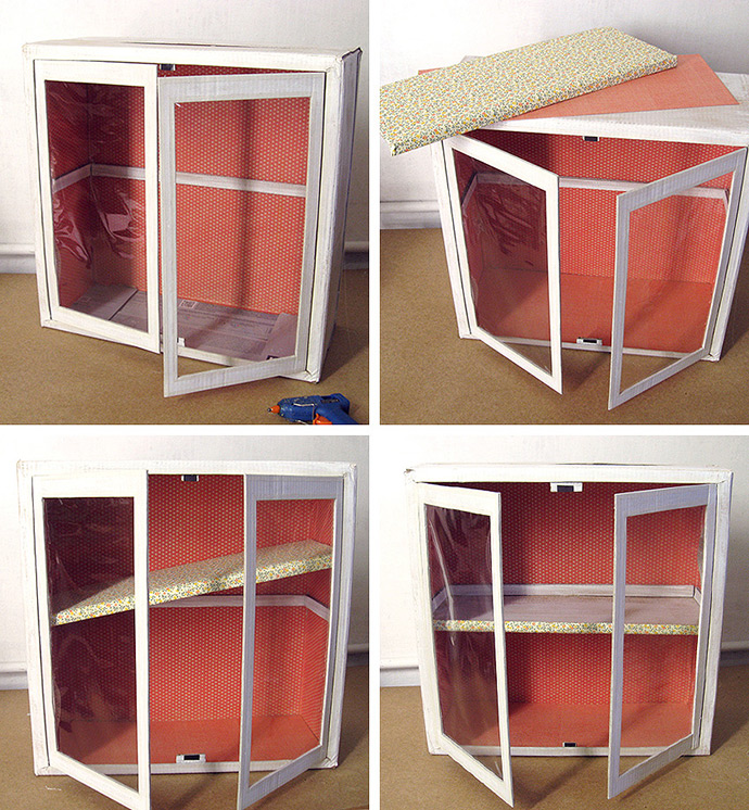 DIY Cardboard Display Cabinet