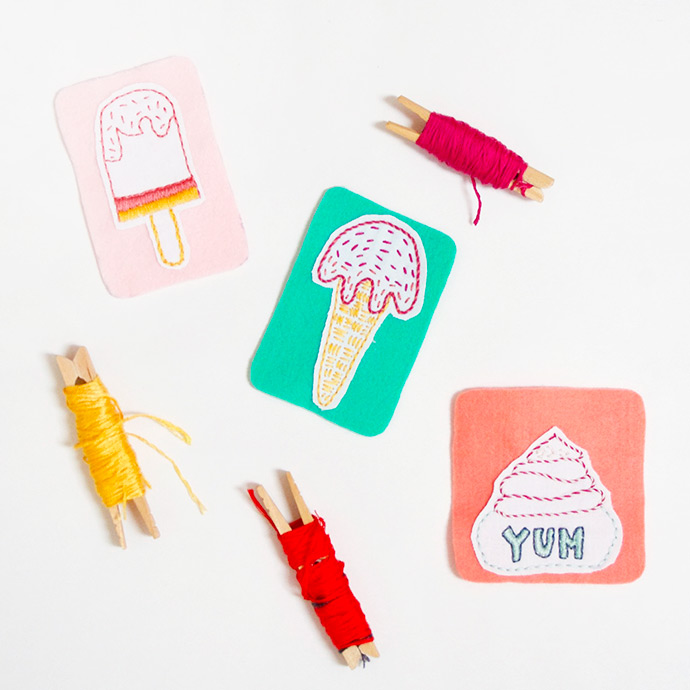 Ice Cream Embroidery Patches