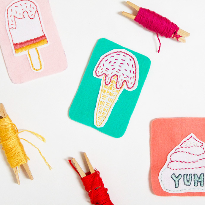 Ice Cream Embroidery Patches