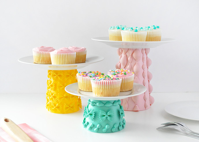 Painted Pasta Cake Stands