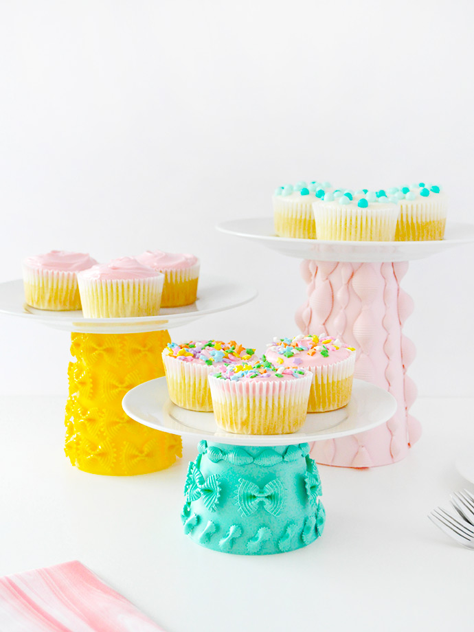 Painted Pasta Cake Stands