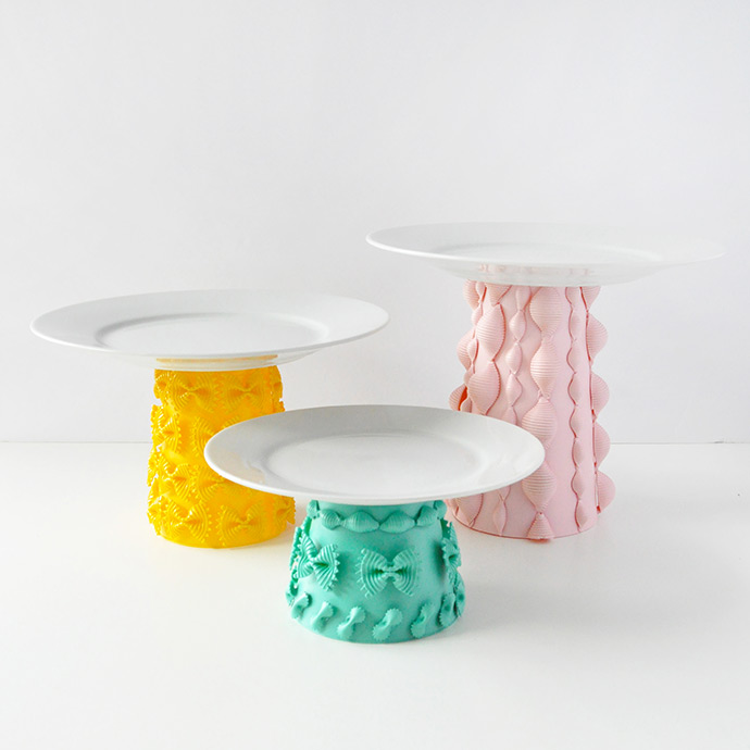 Painted Pasta Cake Stands