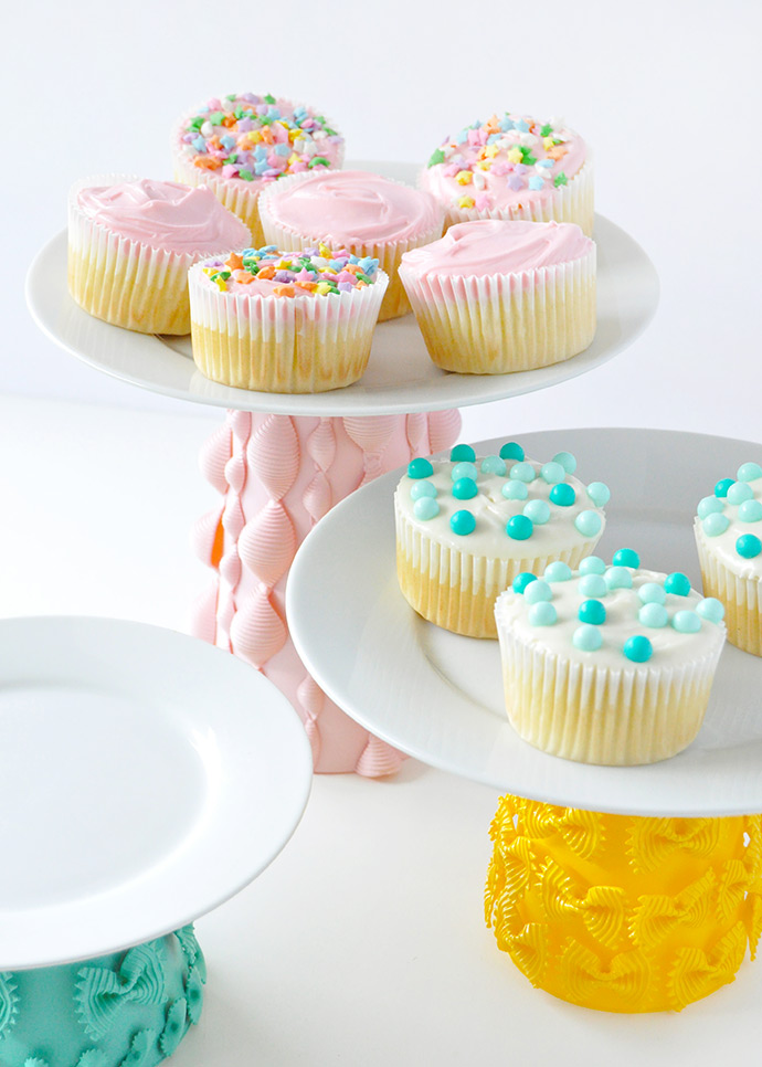 Painted Pasta Cake Stands