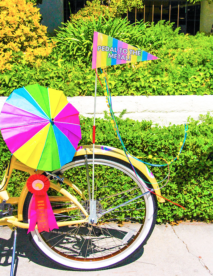 Printable Rainbow Bike Flags