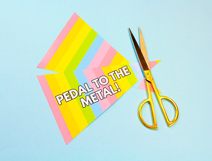 Printable Rainbow Bike Flags