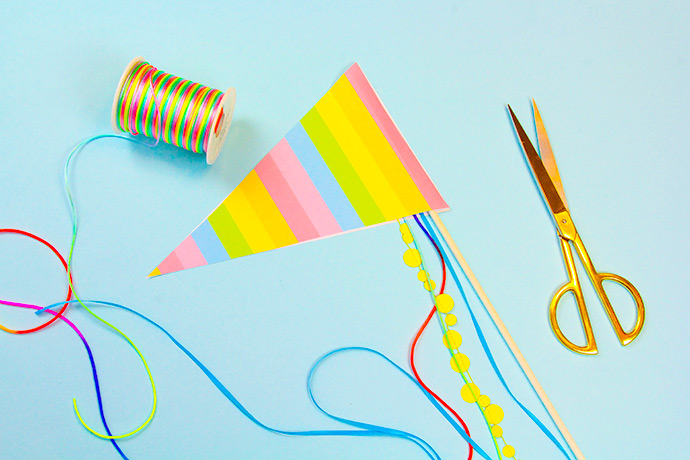 Printable Rainbow Bike Flags