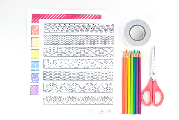 Printable Paper Coloring Tape