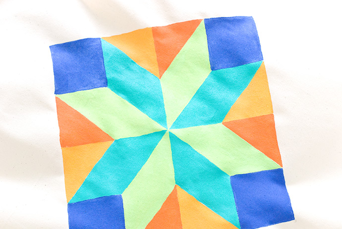 Painted Quilt Block Pillows