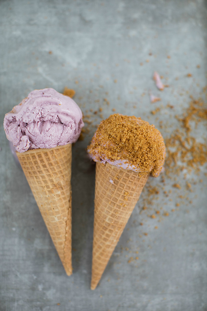 Mixed Berry Cheesecake No-Churn Ice Cream