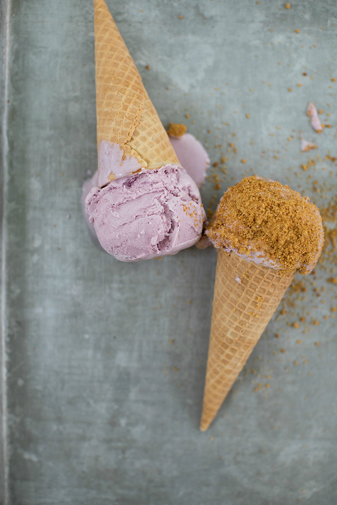 Mixed Berry Cheesecake No-Churn Ice Cream