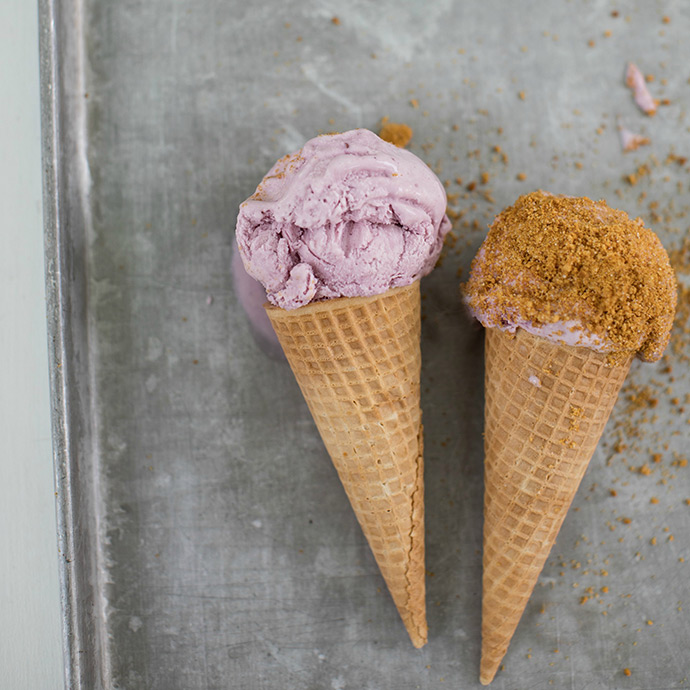 Mixed Berry Cheesecake No-Churn Ice Cream