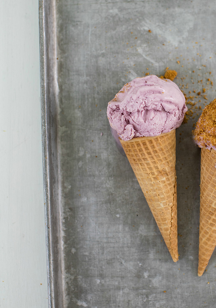 Mixed Berry Cheesecake No-Churn Ice Cream