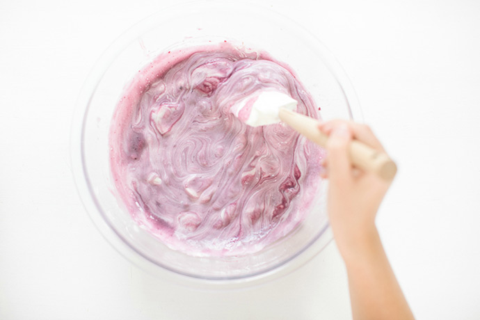 Mixed Berry Cheesecake No-Churn Ice Cream