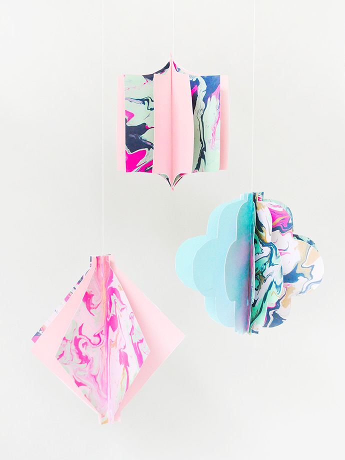 DIY Marbled Paper Lanterns