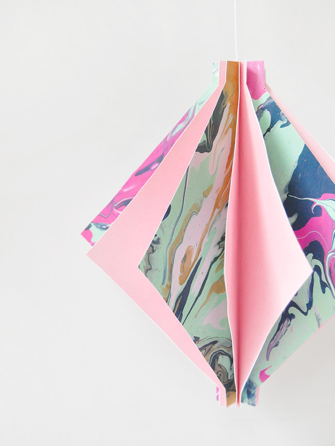 DIY Marbled Paper Lanterns