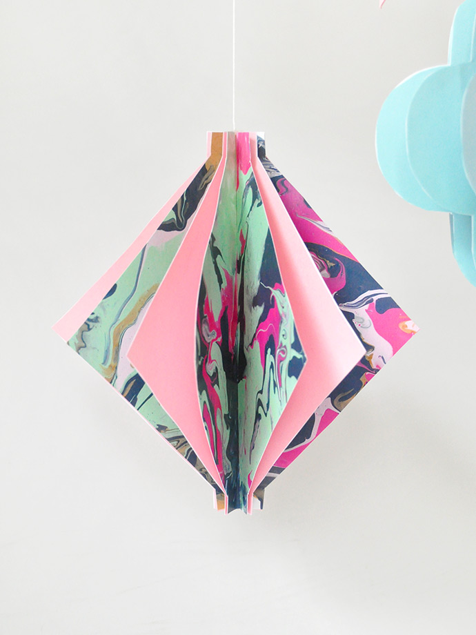 DIY Marbled Paper Lanterns