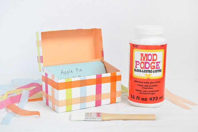 Mod Podge Recipe Box