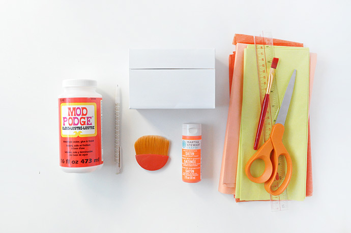 Mod Podge Recipe Box