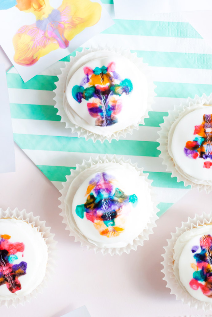 Inkblot Cupcakes