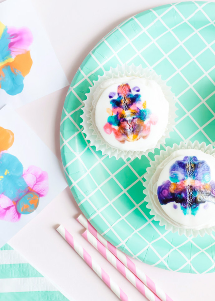 Inkblot Cupcakes