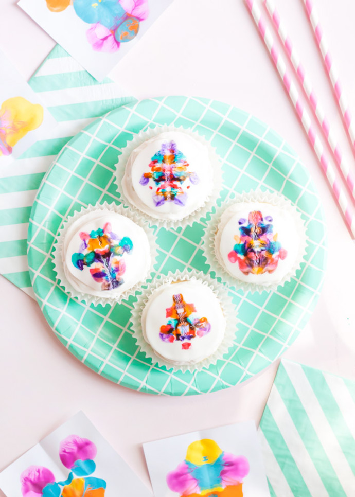 Inkblot Cupcakes