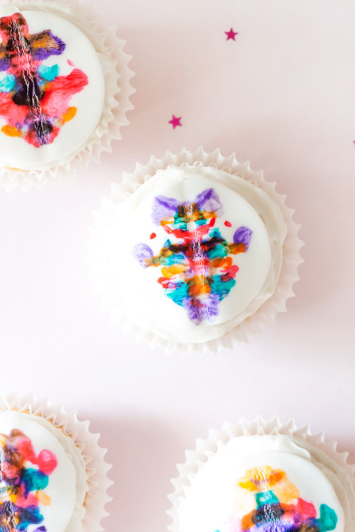 Inkblot Cupcakes