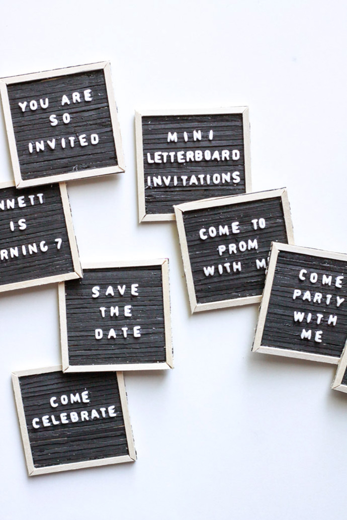 Mini Letter Board Invitations