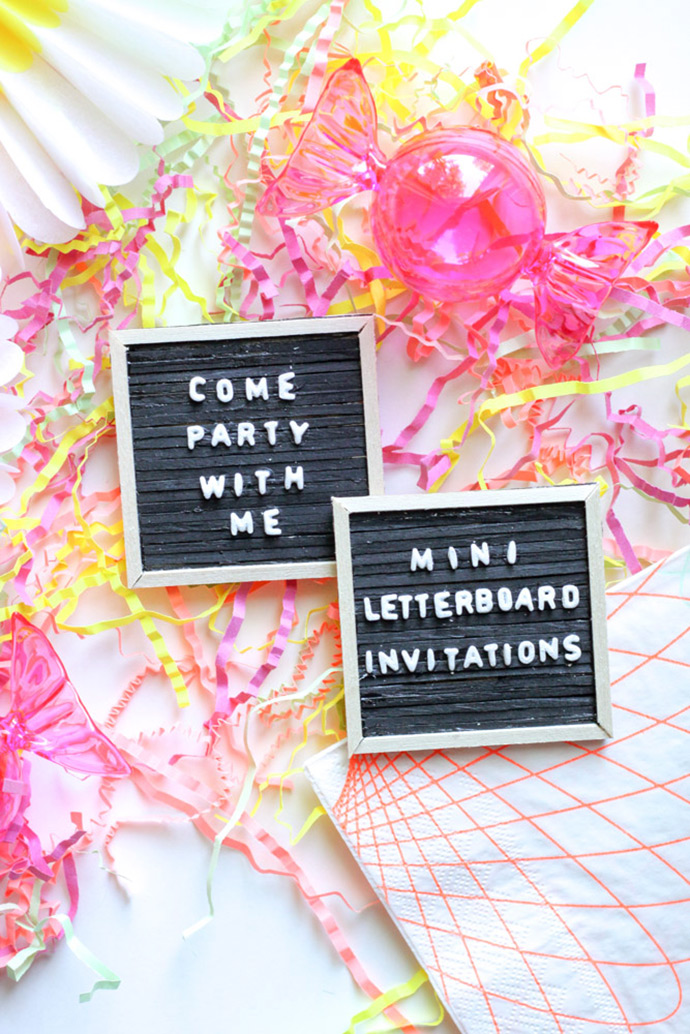 Mini Letter Board Invitations