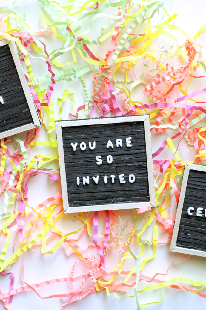 Mini Letter Board Invitations