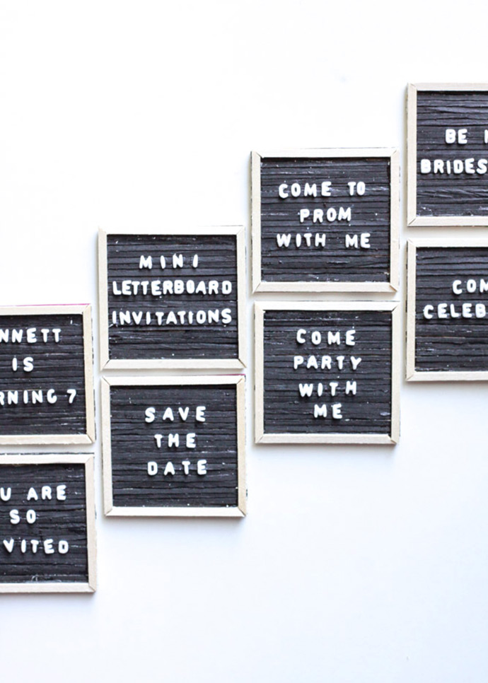 Mini Letter Board Invitations