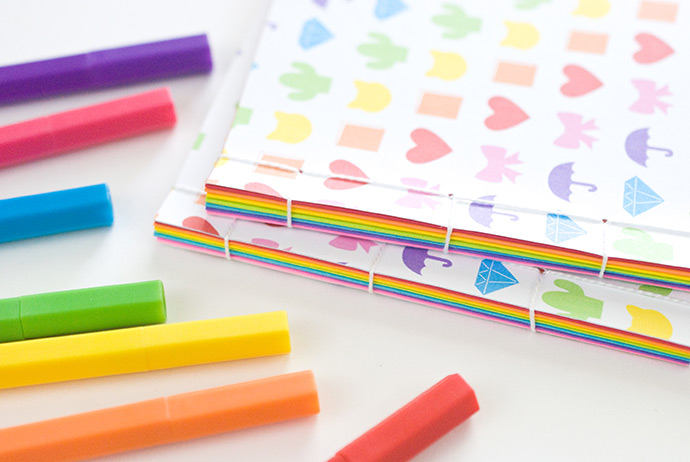 Printable Rainbow Emoji Notebooks