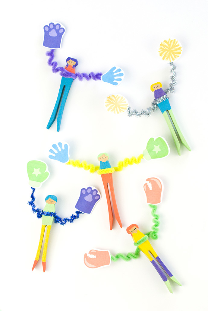 Wacky Arm Clothespin Dolls