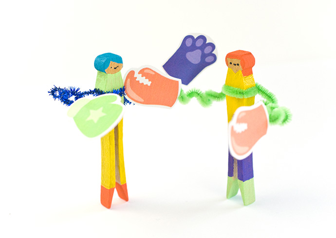 Wacky Arm Clothespin Dolls