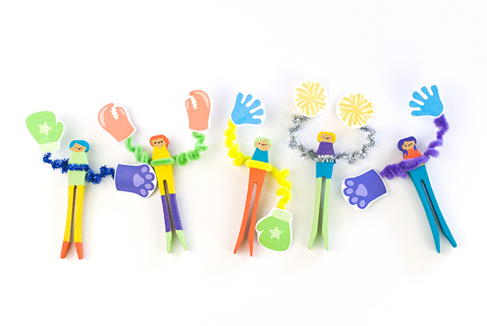 Wacky Arm Clothespin Dolls