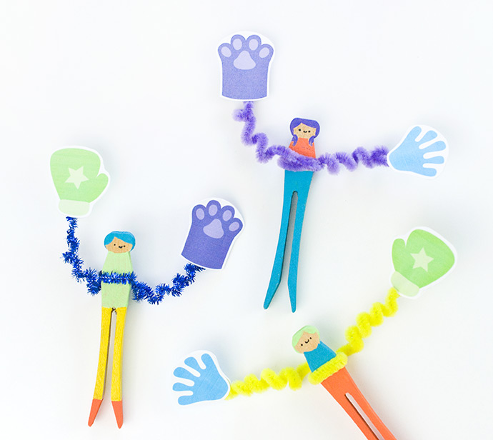 Wacky Arm Clothespin Dolls