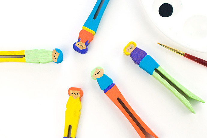 Wacky Arm Clothespin Dolls