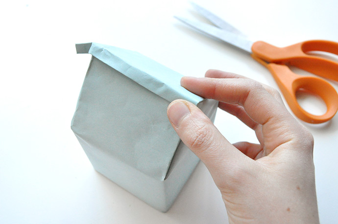 Potato Stamped Wrapping Paper: Three Ways