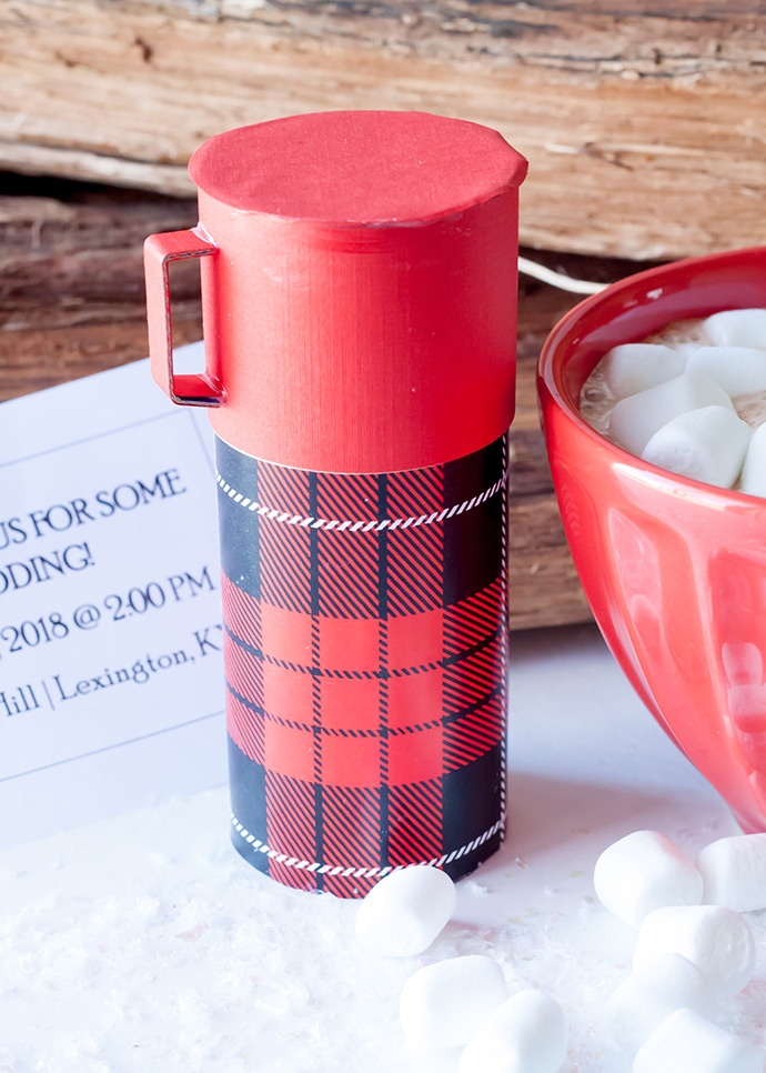 Mini Plaid Thermos Favors