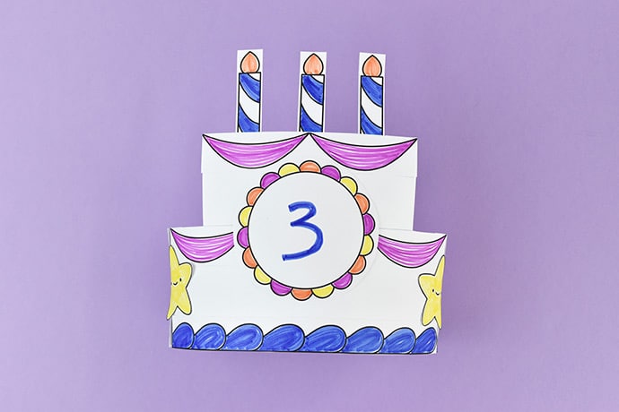 Printable Birthday Cake Crown
