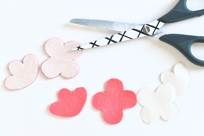 Painted Felt Flower Planner Clips