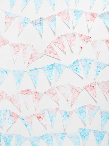 4th of July Bubble Painted Decorations