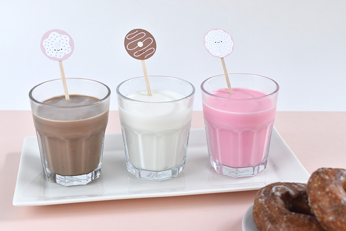 Printable Donut Drink Stirrers