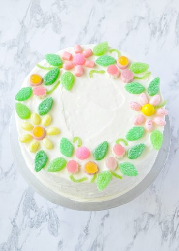 Gummy Candy Floral Wreath Cake