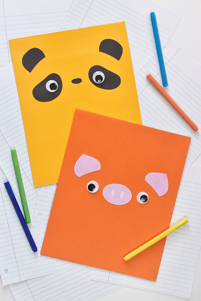 Animal Face Pocket Folders