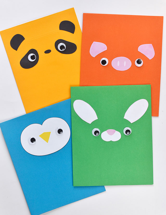 Animal Face Pocket Folders