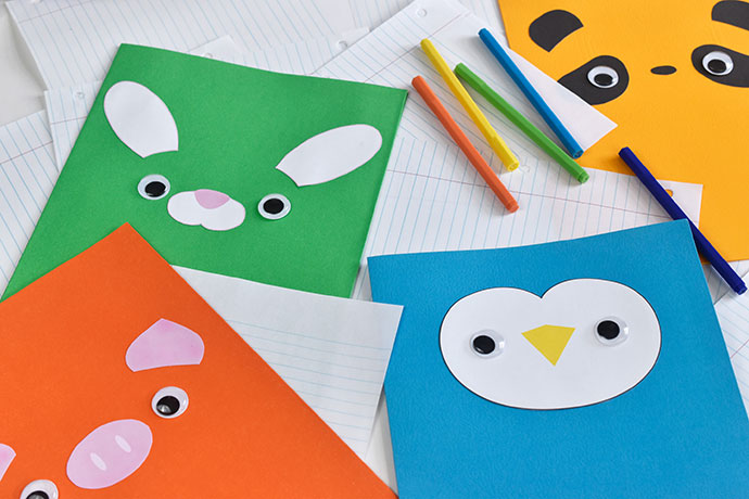 Animal Face Pocket Folders