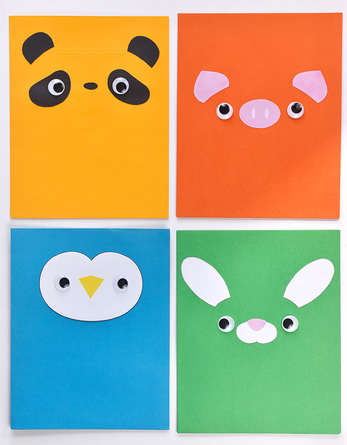 Animal Face Pocket Folders