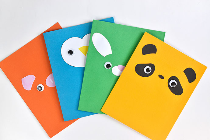 Animal Face Pocket Folders