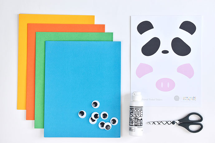 Animal Face Pocket Folders