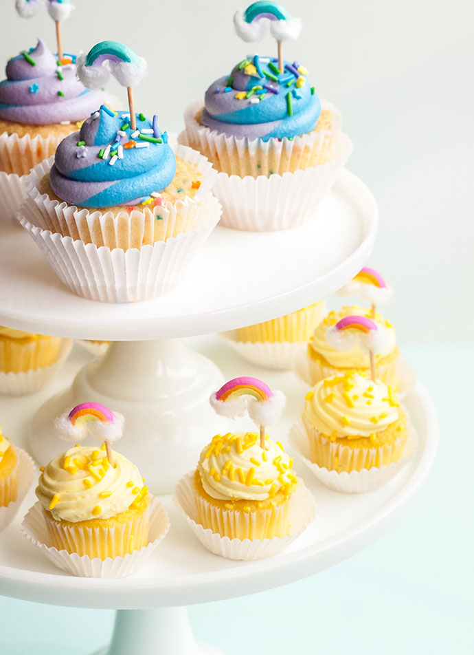 Macaroni Rainbow Cupcake Toppers